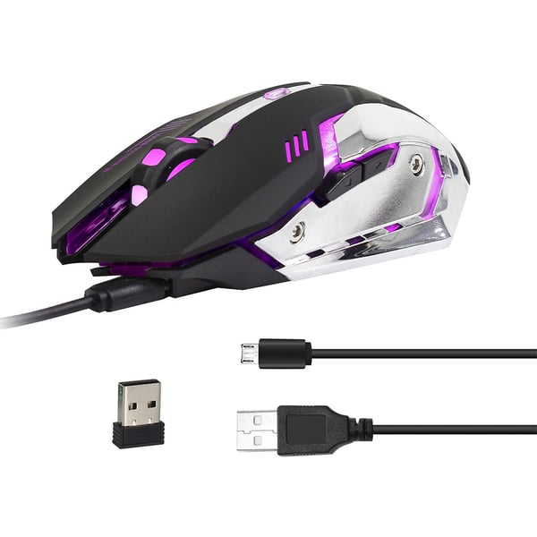 ZERODATE X70 2,4 GHz langaton 2400 DPI optinen pelihiiri LED