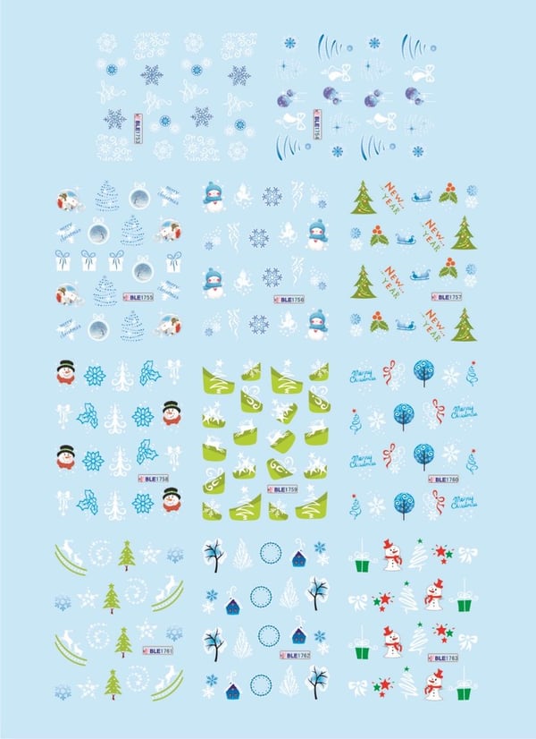 11 ark julepynt snefnug neglepynt