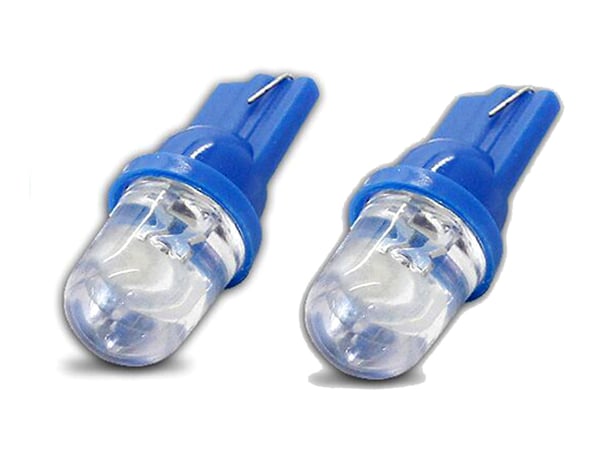 T10 w5w siniset LED-polttimot yhdellä Flux-sirulla, 12 V DC, 2 kpl pakkaus.