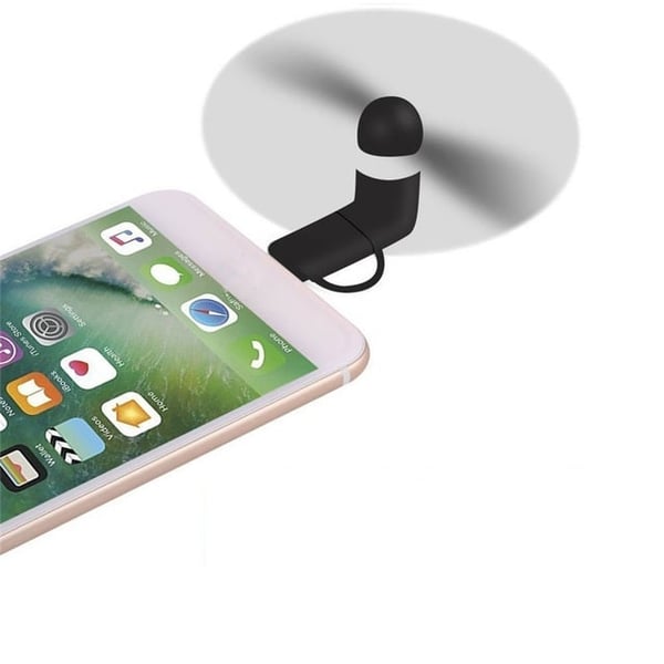 Micro USB / Lightning Fläkt - Vit