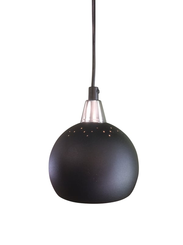 Vindueslampe Klotet Sort Perforeret. Eklunds Metall