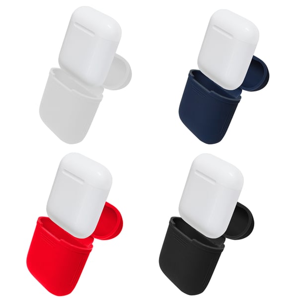 Airpods opbevaring af silikone - Sort