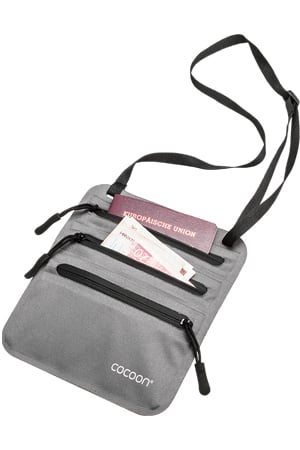 COCOON SECRET NECK WALLET grey  CCYWW-1, reseplånbok med nackrem