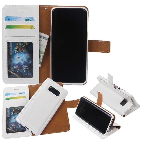 Samsung Galaxy S8 - 2 i 1 Lommebok - deksel/Deksel - Hvit