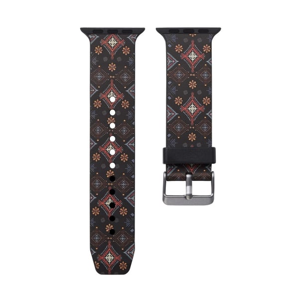 Silikon klokkerem til Apple Watch 4 44mm, 3/2/1 42mm - Blomster
