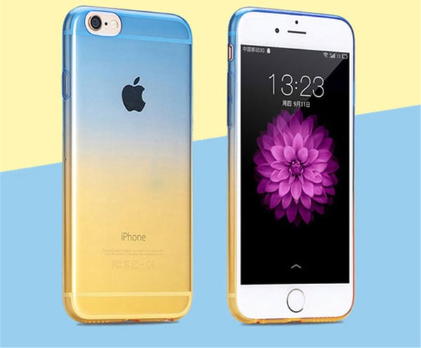 Gradient färgade Silikon TPU-Skal till iPhone 6/6S - Olika färger