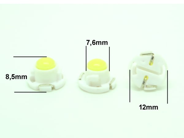 T4.7 T5 Neo Wedge 6-pack med vita led chip instrument belysning