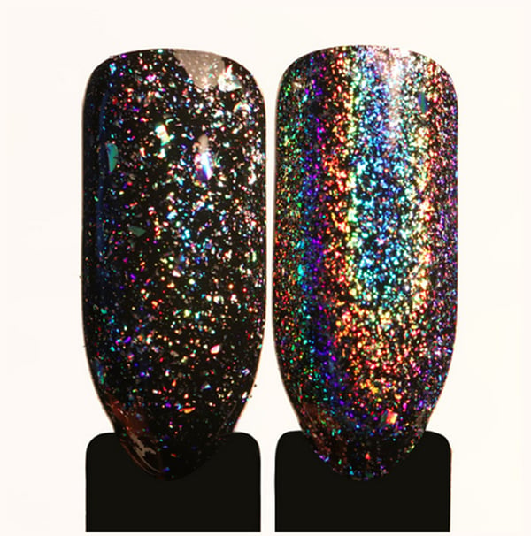 Galaxy holo -hiutaleet - hopea