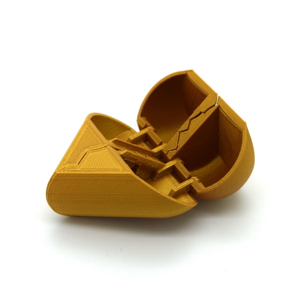 Hjärtformad hemlig smyckenhållare Guld Transformerbar