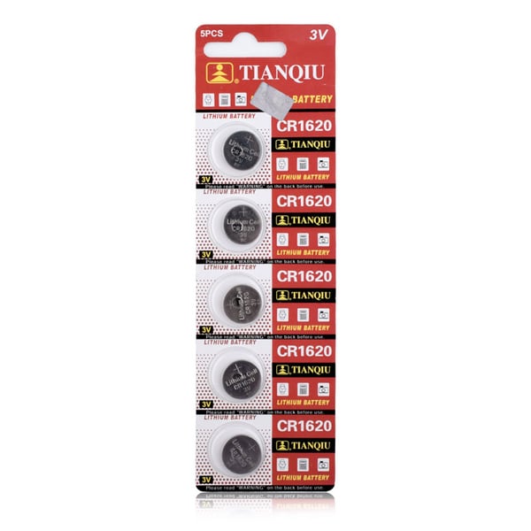 Alkalisk Knappcellbatteri CR1620 Storpack