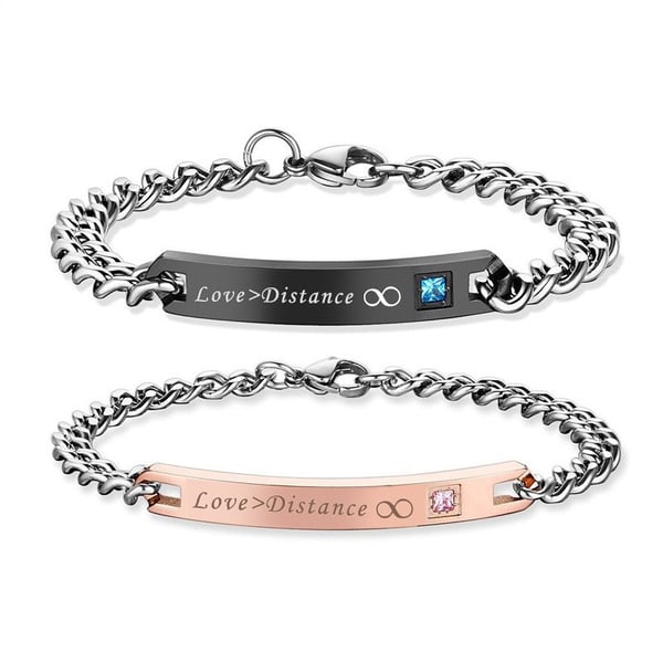 Kjærlighetsarmbånd / Parsmykke - Love is greater than Distance