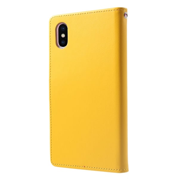 MERCURY GOOSPERY Rich Diary Lompakkokotelo iPhone XS Max - Keltainen