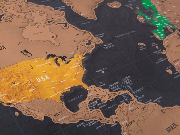 Scratch Map Deluxe Version - Skrabeligt Kort
