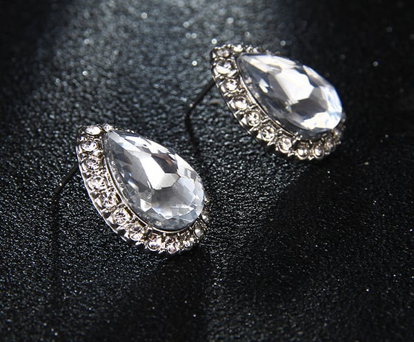 Eksklusive øredobber Sølv diamant glitter