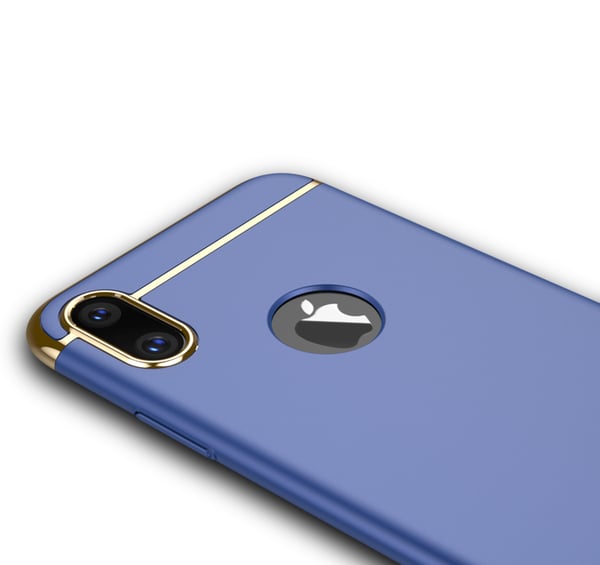 Design skal 3 i 1 guldkant till iPhone X