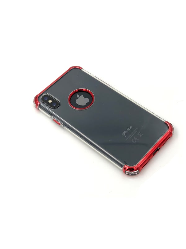 Extra tåligt design silikonskal | färgade kanter iPhone X/XS
