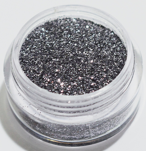 Negleglitter - Finkornet - Grå - 8ml - Glitter