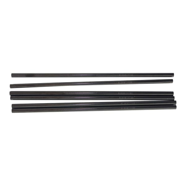 6x Suora Metallipillit - Musta