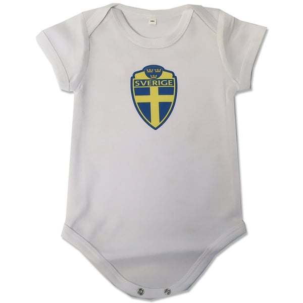 Body - Sverige baby body i vit