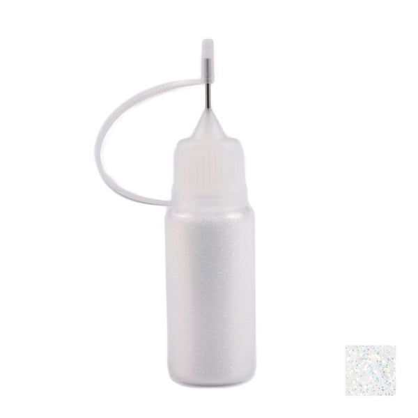Kynsien glitter - Merenneito puhvipullossa - Valkoinen - 10ml - Glitteri