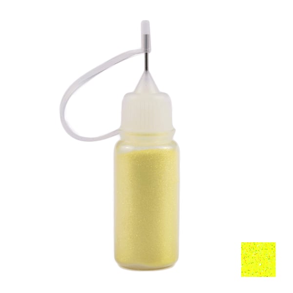 Negleglitter - Havfrue i puffflaske - Gul - 10ml - Glitter