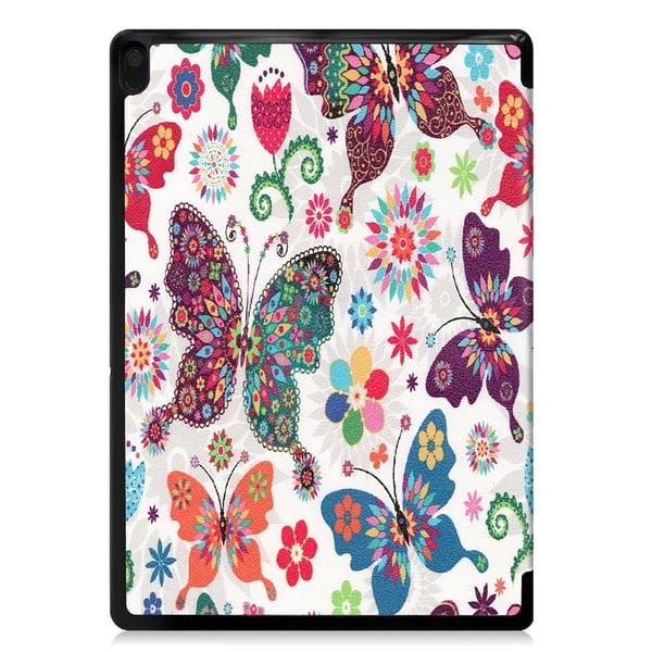 Mønstertryk Tredobbelt Stand Cover Lenovo Tab E10 - Sommerfugl