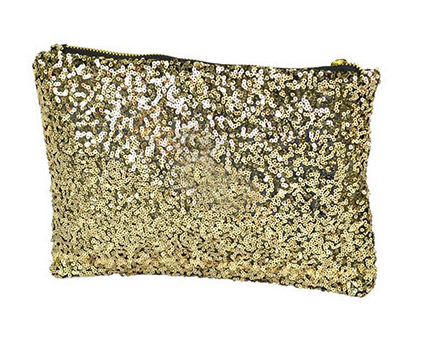 Håndtaske/Clutch Pailletter Guld Party