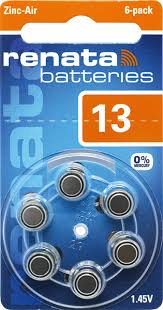 Høreapparatbatteri Renata 13-6