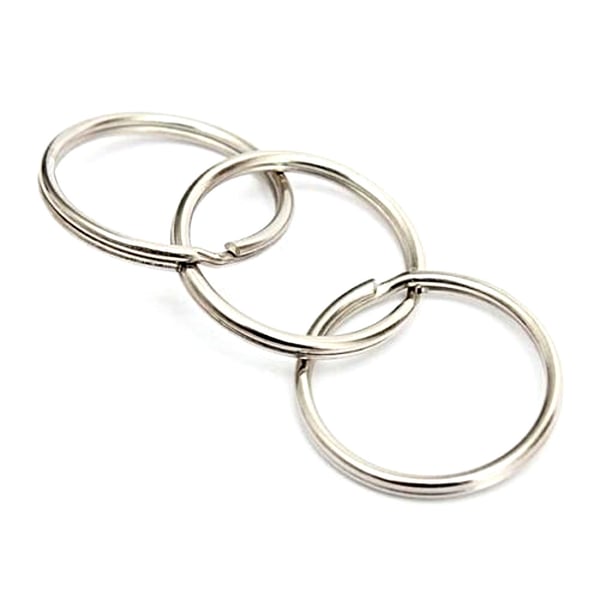 Nøkkelring - 25 mm diameter - Multipakning - 10 stk