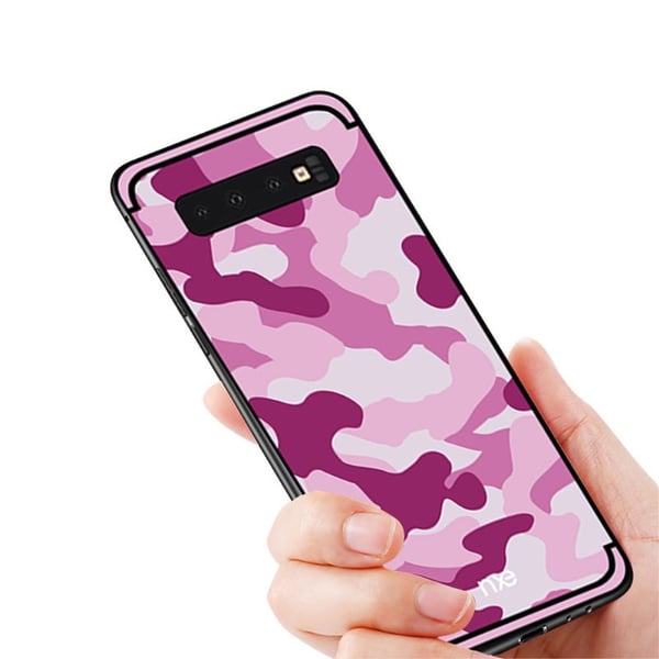 NXE Samsung Galaxy S10+ TPU Deksel - Kamuflasje - Rosa