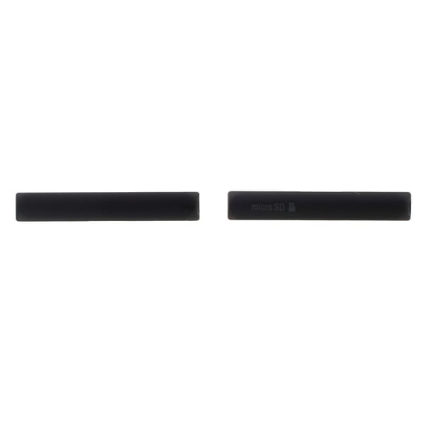 Sony Xperia Z3 Compact Dust plug - SD kort & SIM - Musta