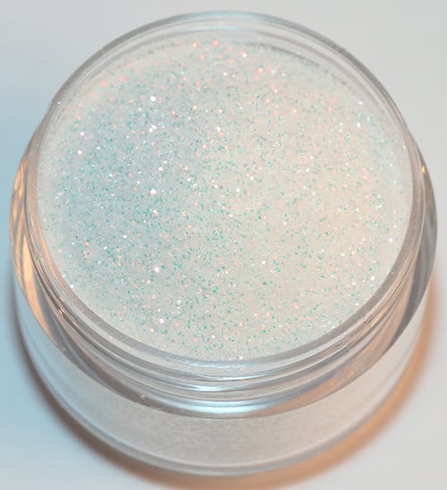 Negleglitter - Finkornet - Hvit gylden regnbue - 8ml - Glitter