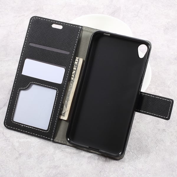 Cross Texture Wallet Case til Asus Zenfone Live ZB501KL