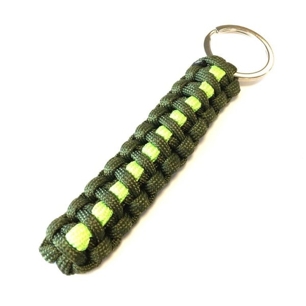 Paracord Nyckelring grön  ljusgrön