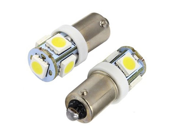 BA9S 6000k Led 5kpl SMD5050 siru 2-pack T4W muotoilu