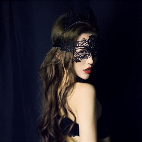Glamorøs Øyemaske med blonder for Fest & Halloween - Nr 4