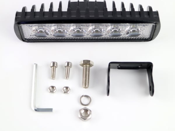 LED x 2, 18 W työvalo/peruutusvalo, 12-24 V mini LED -ramppi, Flood