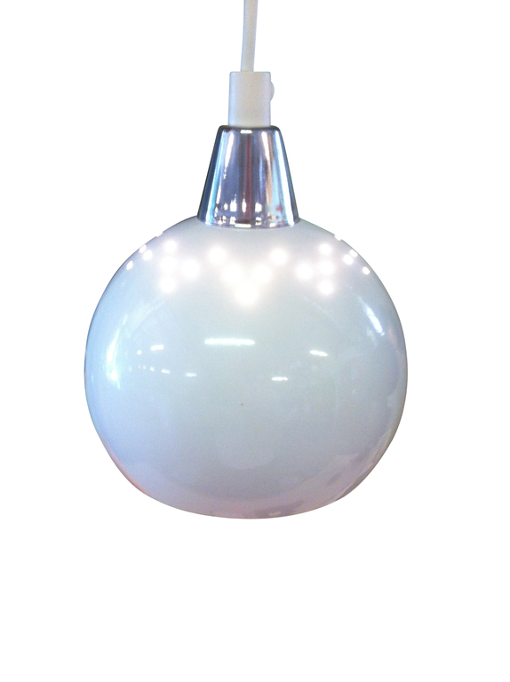 Vindueslampe Klotet Hvid \"Stjerne\". Eklunds Metall