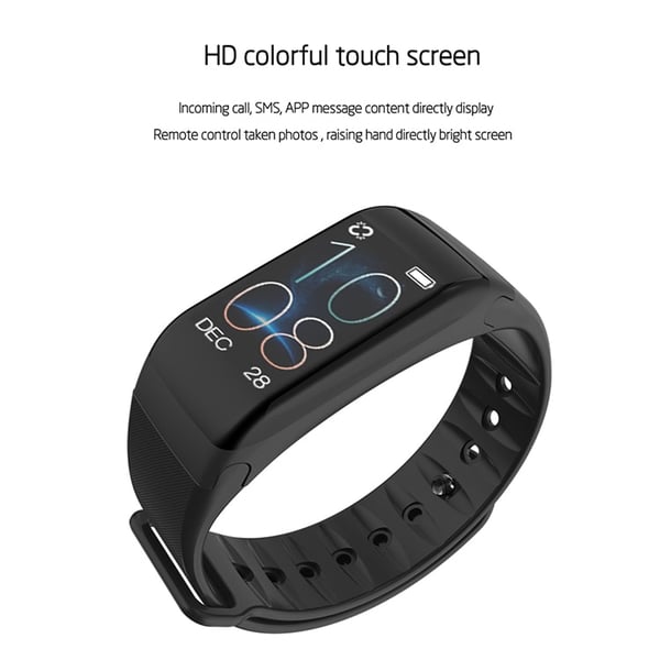 F1 Plus WearFit Aktivitetsarmbånd med Fargedisplay - Blå