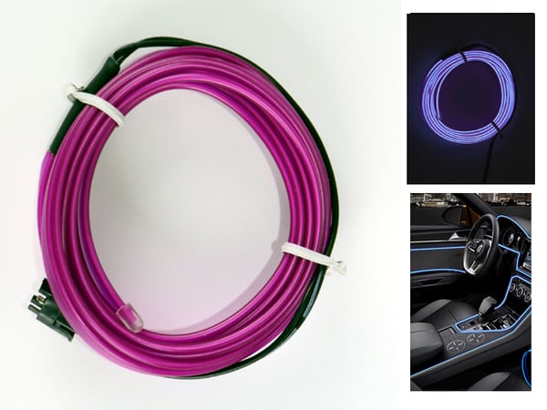 Glowstrip 300cm Lila ger en behaglig glödande effekt styling som neon / EL-wire