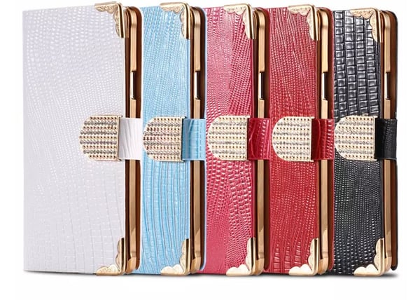 Plånboksfodral Croco Bling Samsung S5