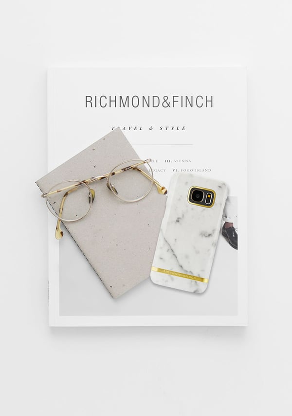 Richmond & Finch Deksel til Samsung Galaxy S8 - Hvit Marmor