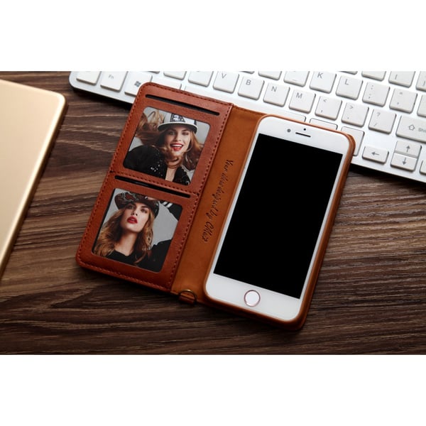 CMAI2 Litchi Lommebok - deksel til iPhone 7/8/SE (2020) - Brun