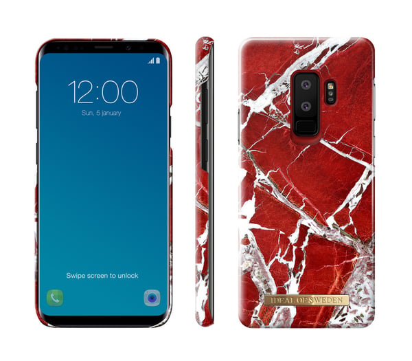 iDeal Sverige Samsung Galaxy S9 Plus - RØD MARMOR