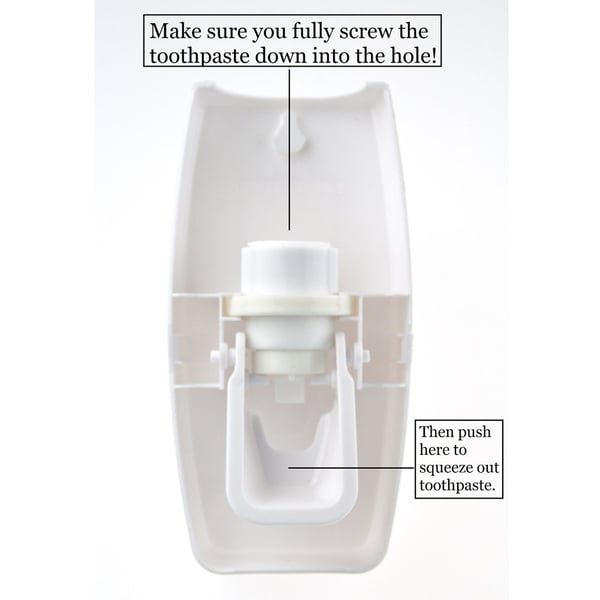 Tannkremdispenser og tannbørsteholder