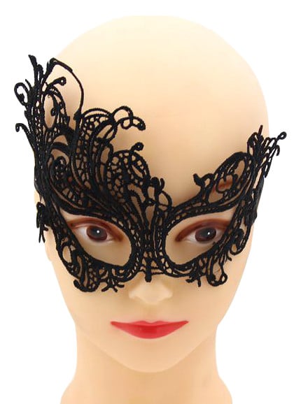 Maskeradmask i Spets - Svart