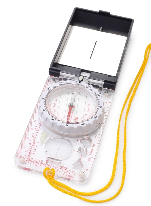 kompass spegelmodell, BALADEO SIGHTING COMPASS