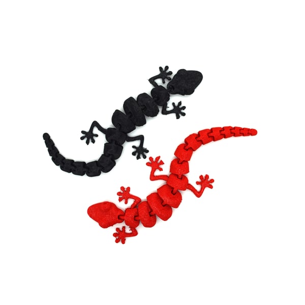 2x Lizard fleksibel halloween skrig dekoration blød