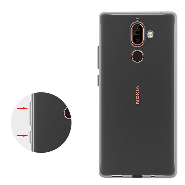 Transparent Silikon TPU-Skal till Nokia 7 Plus