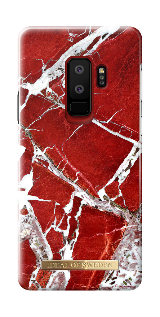 iDeal Of Sweden Samsung Galaxy S9 Plus - SCARLET RED MARBLE